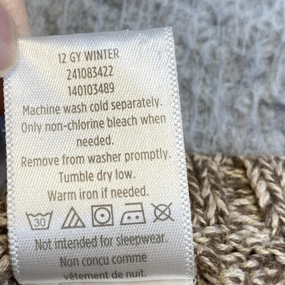 Gymboree Sweater Kids 5-6 Brown‎ Cable Knit Pullover Cotton Winter Crewneck